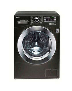 LG F14A8TDA6 Washing Machine, 8kg Load, A+++ Energy Rating, 1400rpm Spin, Black